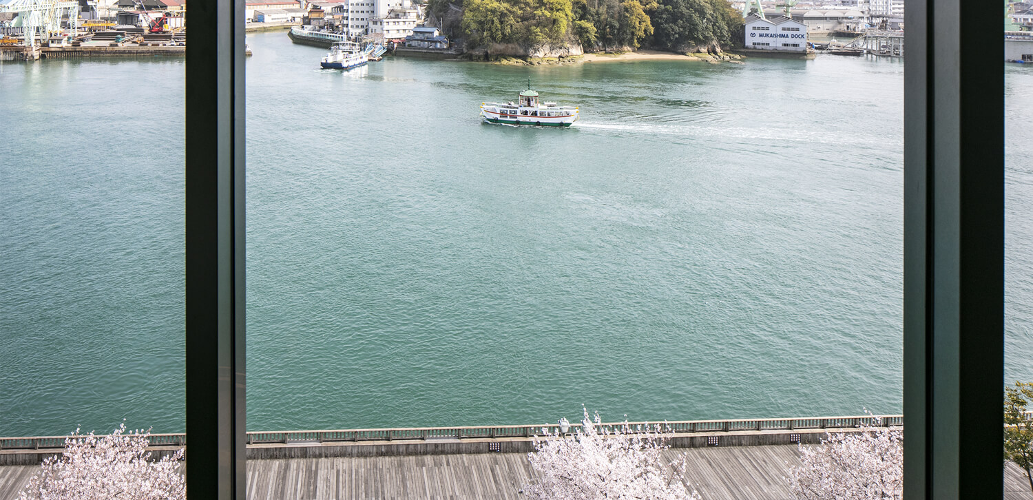 さくらしまなみホテル　ホテルからの海風景