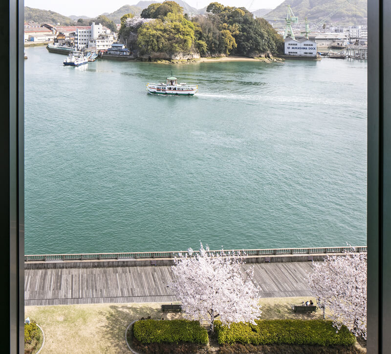 さくらしまなみホテル　ホテルからの海風景